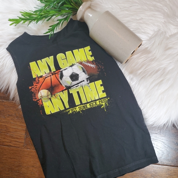 Faded Glory Other - 🌿5/$25 Faded Glory Black Soccer Tank Top | sz 4-5